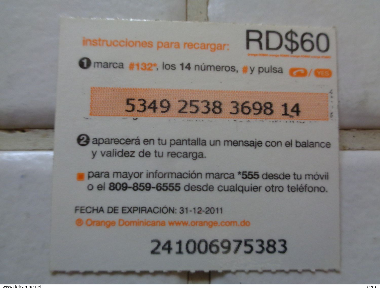 Dominicana Phonecard - Dominicana