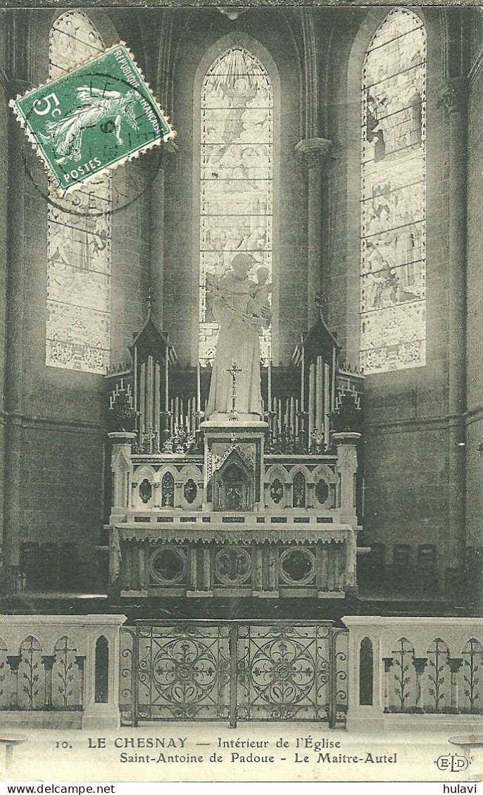 78  LE CHESNAY - INTERIEUR DE L' EGLISE - ST- ANTOINE DE PADOUE - LE MAITRE AUTEL (ref A6109) - Le Chesnay