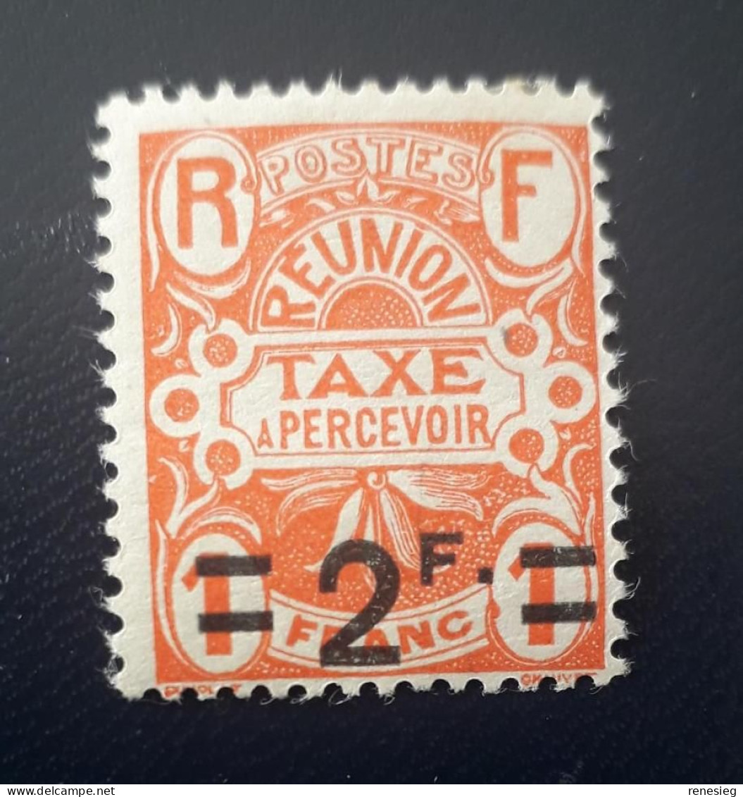 1927 REUNION Taxe Due, Yv 14 MH TB - Segnatasse