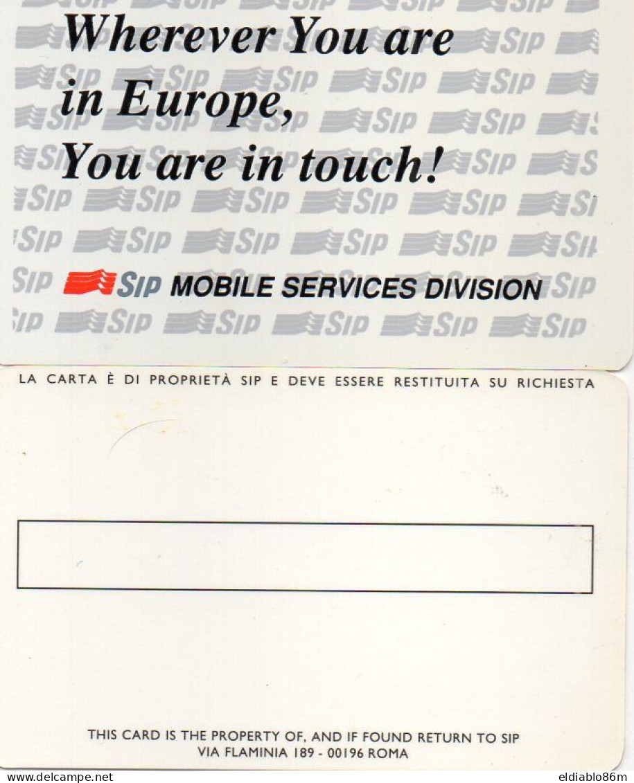 ITALY - GSM CARD - SIP - 2 DIFFERENT PROOF / SPECIMEN - Tests & Service