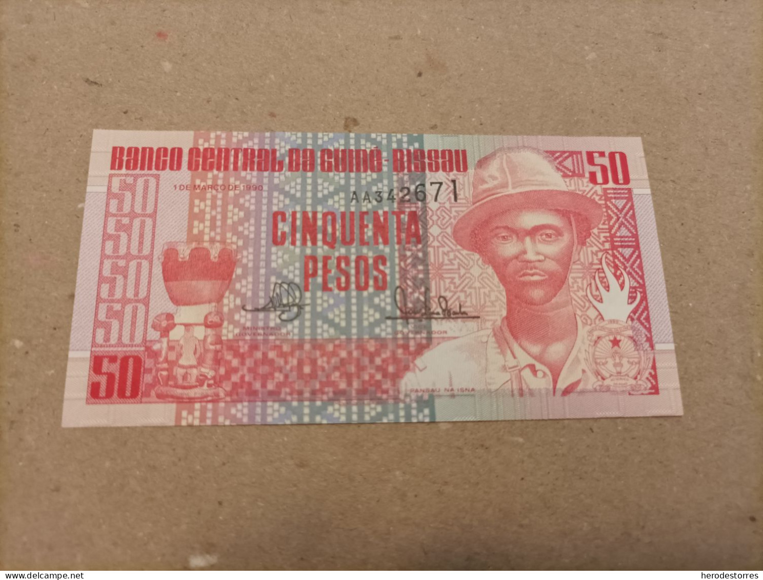 Billete De Guinea Bissau De 50 Pesos, Año 1990, Serie AA, UNC - Guinea-Bissau