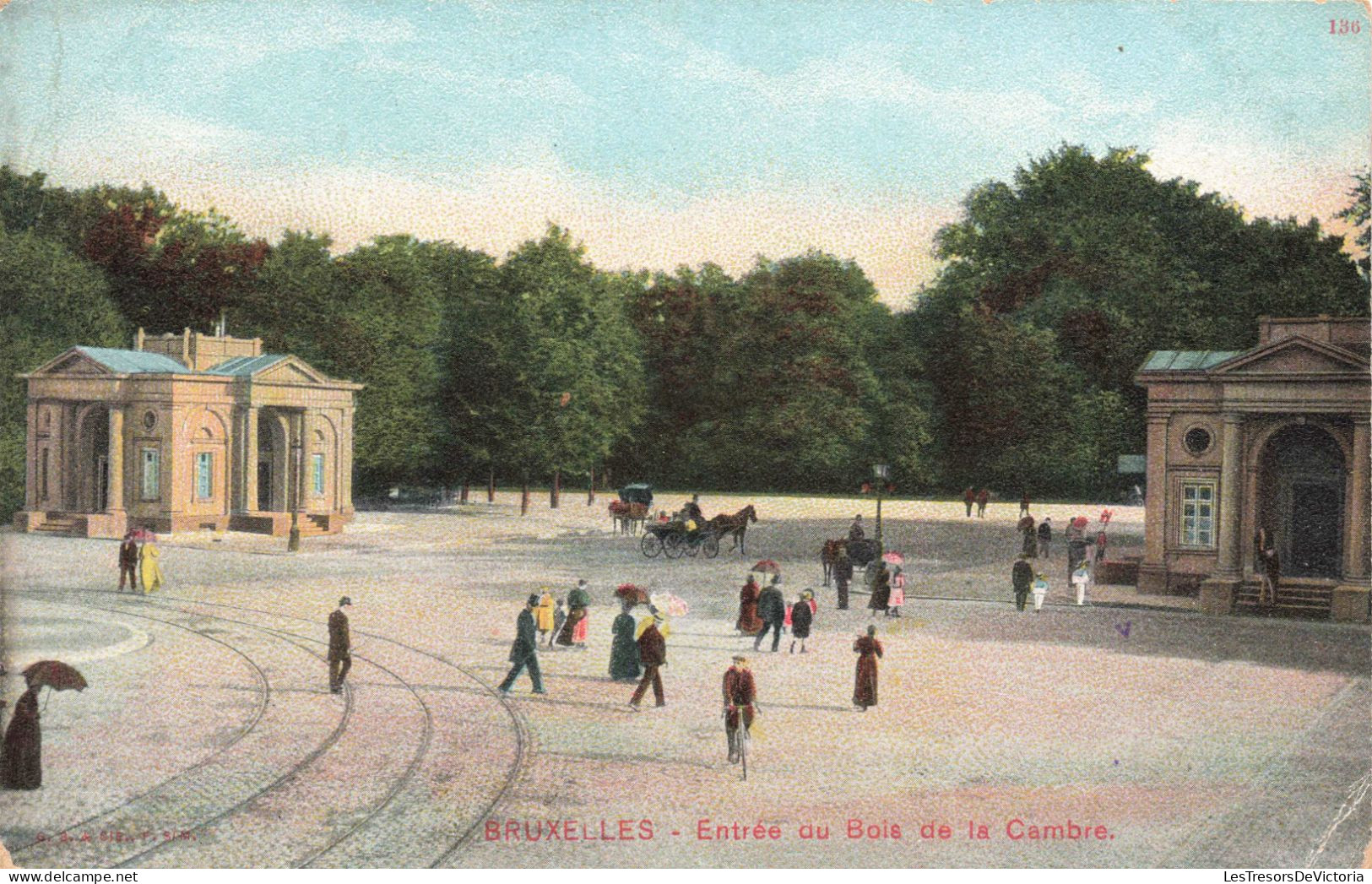 BELGIQUE - Bruxelles - Entrée Du Bois De La Cambre - Colorisé - Carte Postale Ancienne - Bossen, Parken, Tuinen