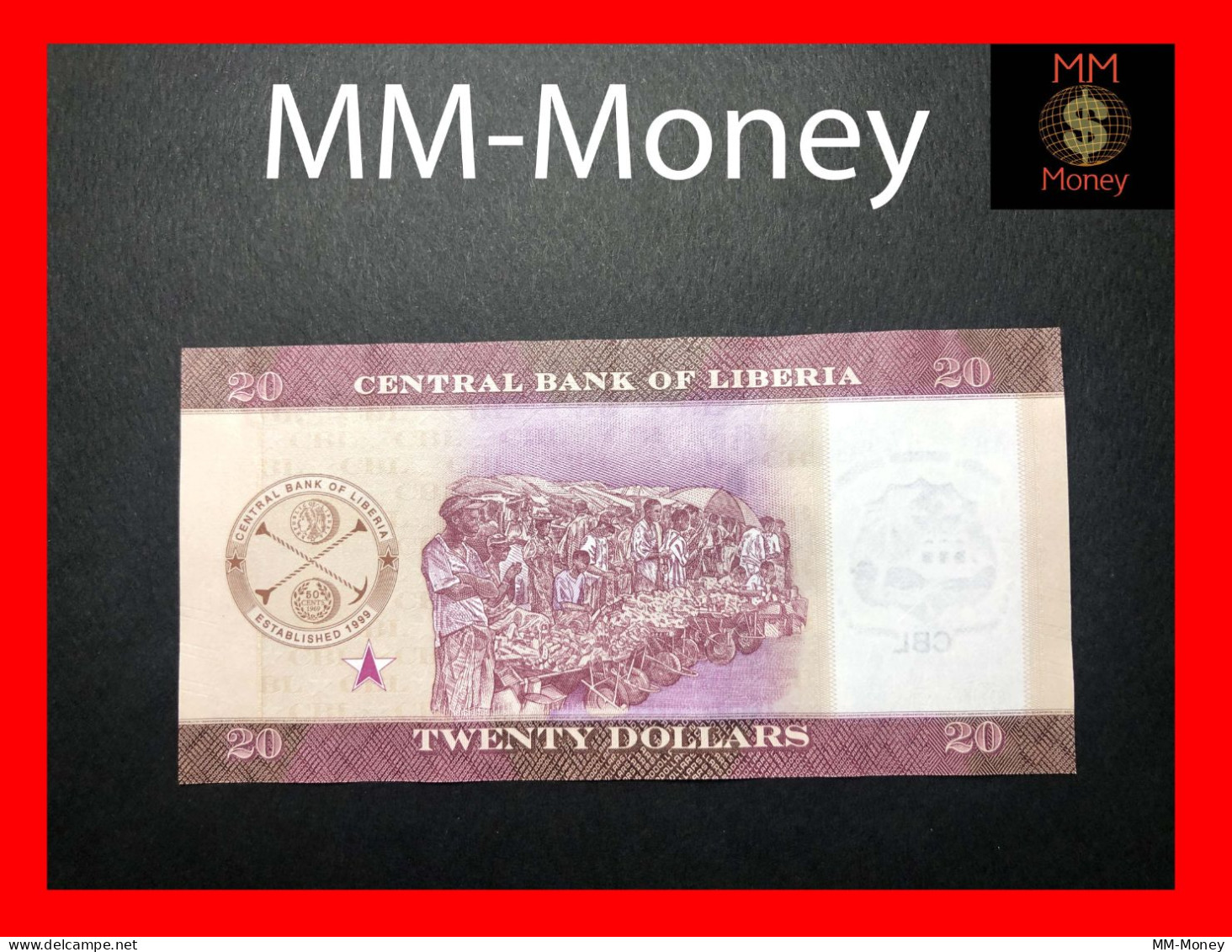 LIBERIA  20 $  2022  P. 39   AUNC - Liberia