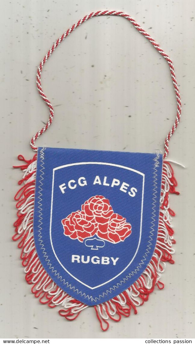 Fanion, Sports, Rugby, FCG Alpes, Grenoble,  2 Scans, 115 X 115 Mm - Rugby