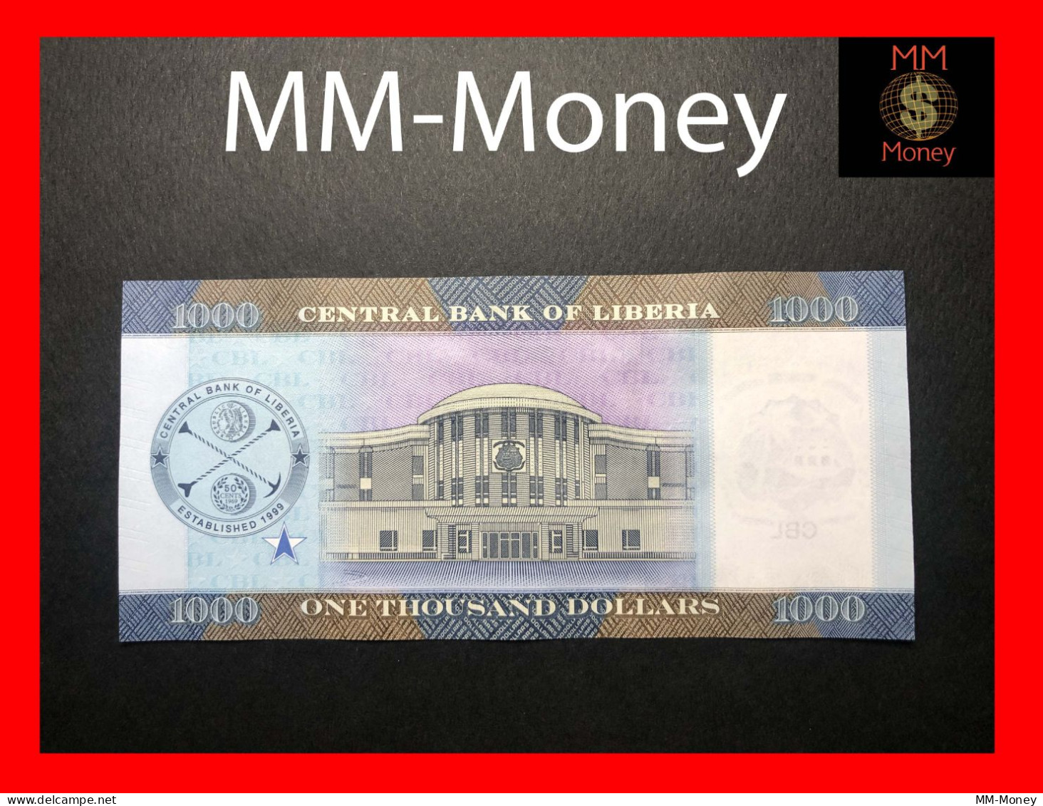 LIBERIA  1.000   1000  $  2022  P. 43    UNC - Liberia