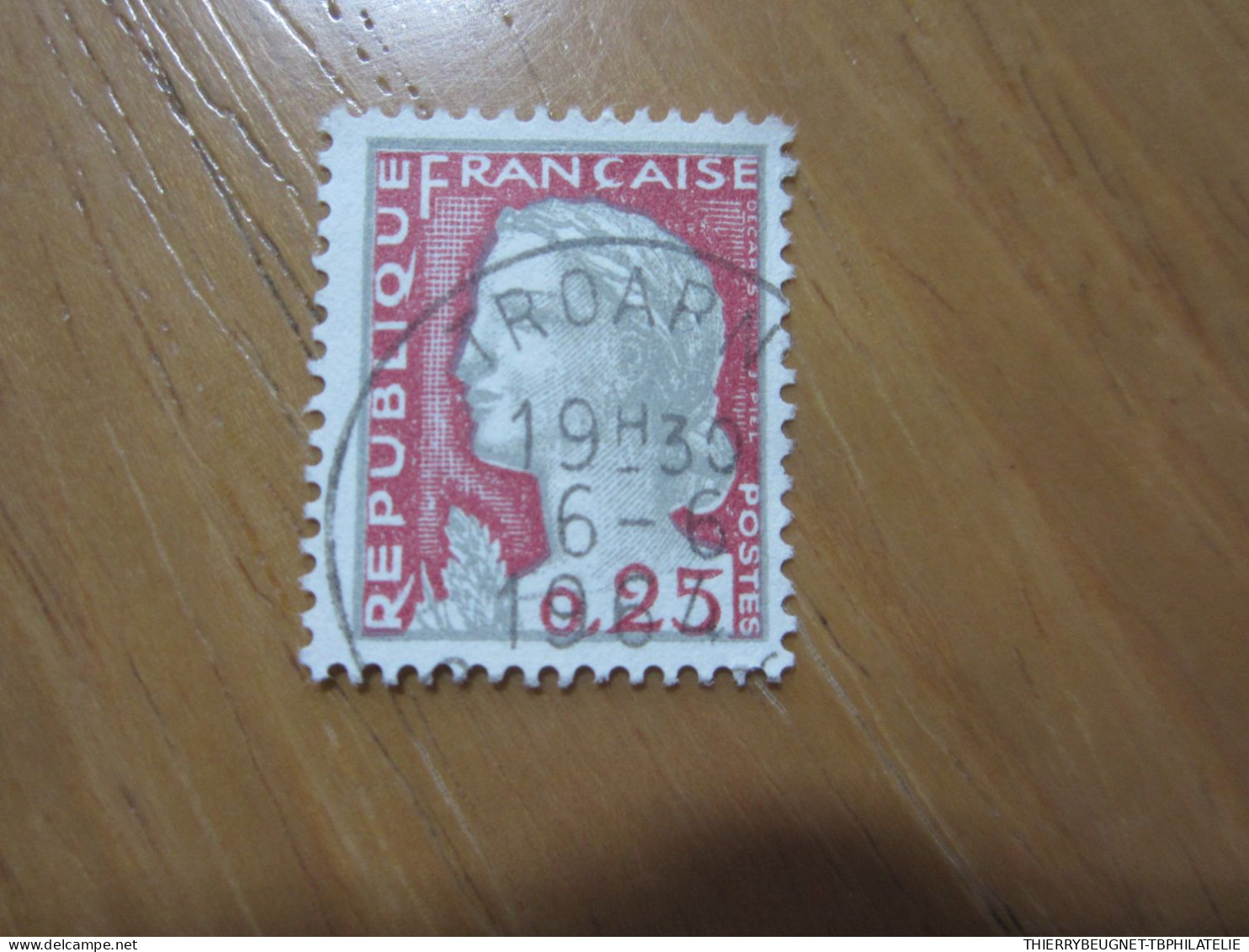 BEAU TIMBRE DE FRANCE N° 1263 - OBLITERATION TROARN - 1960 Marianne (Decaris)