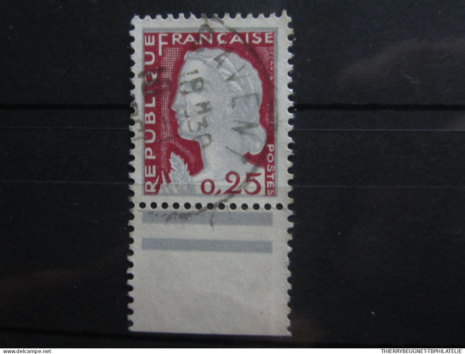 BEAU TIMBRE DE FRANCE N° 1263 + BDF - OBLITERATION BAVENT - 1960 Marianne (Decaris)