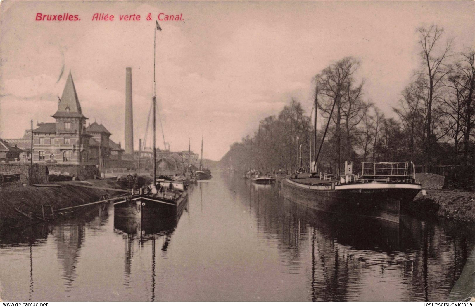 BELGIQUE - Bruxelles - Allée Verte Et Canal - Carte Postale Ancienne - Parks, Gärten