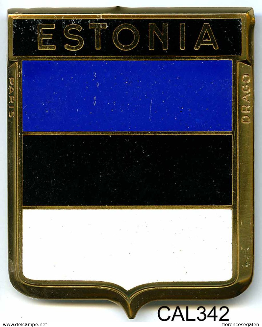 CAL342 - PLAQUE CALANDRE AUTO - ESTONIA - Enameled Signs (after1960)