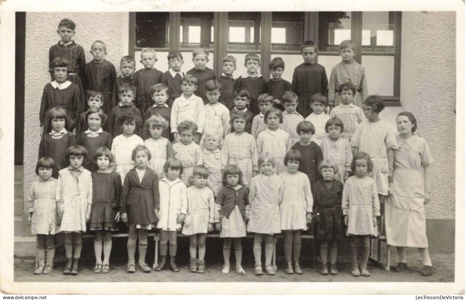 ECOLE - Photo De Classe - Carte Postale Ancienne - Schulen