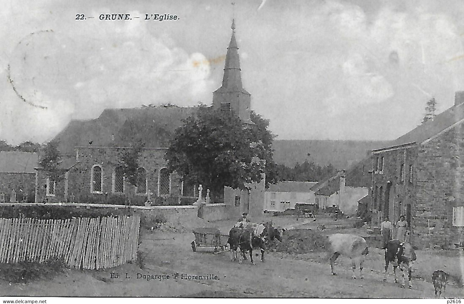 BELGIQUE -  1910 -  GRUNE -  L EGLISE - Nassogne