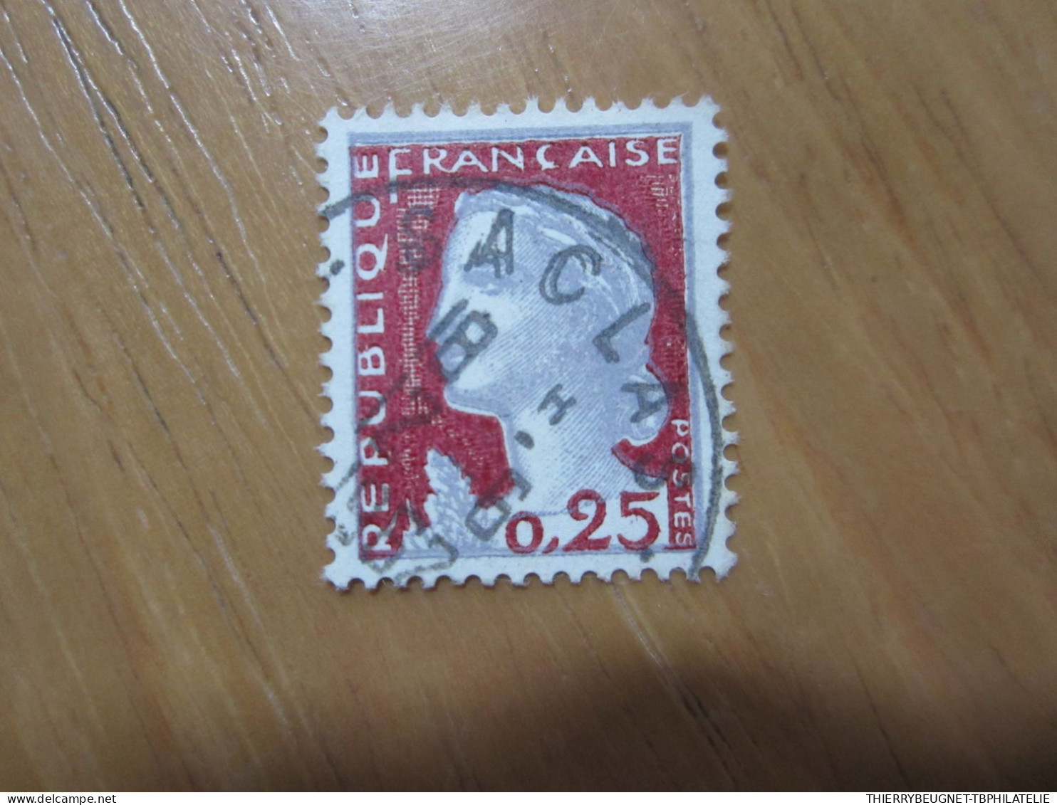 BEAU TIMBRE DE FRANCE N° 1263 - OBLITERATION SACLAS - 1960 Marianne Van Decaris