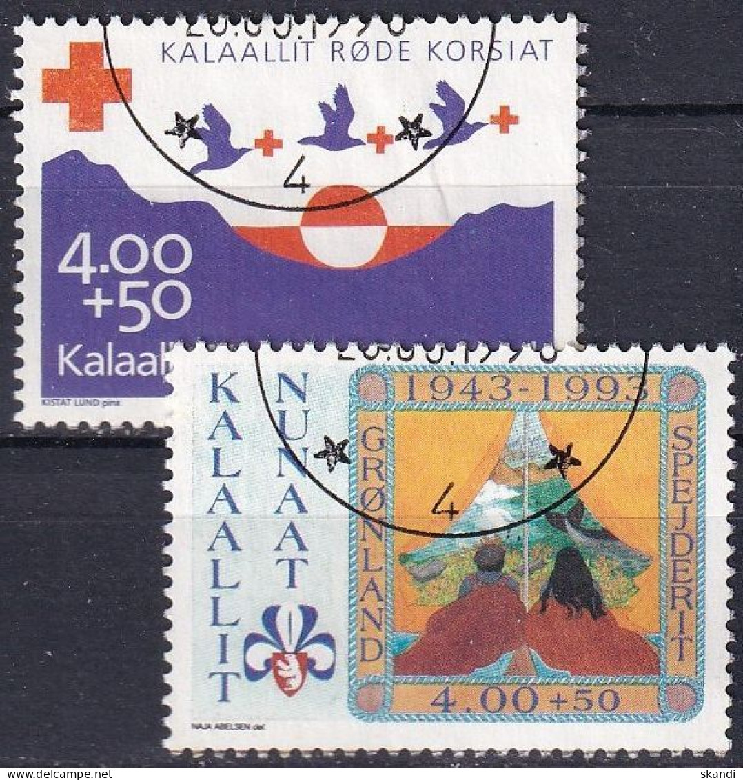 GRÖNLAND 1993 Mi-Nr. 236/37 O Used - Aus Abo - Gebraucht