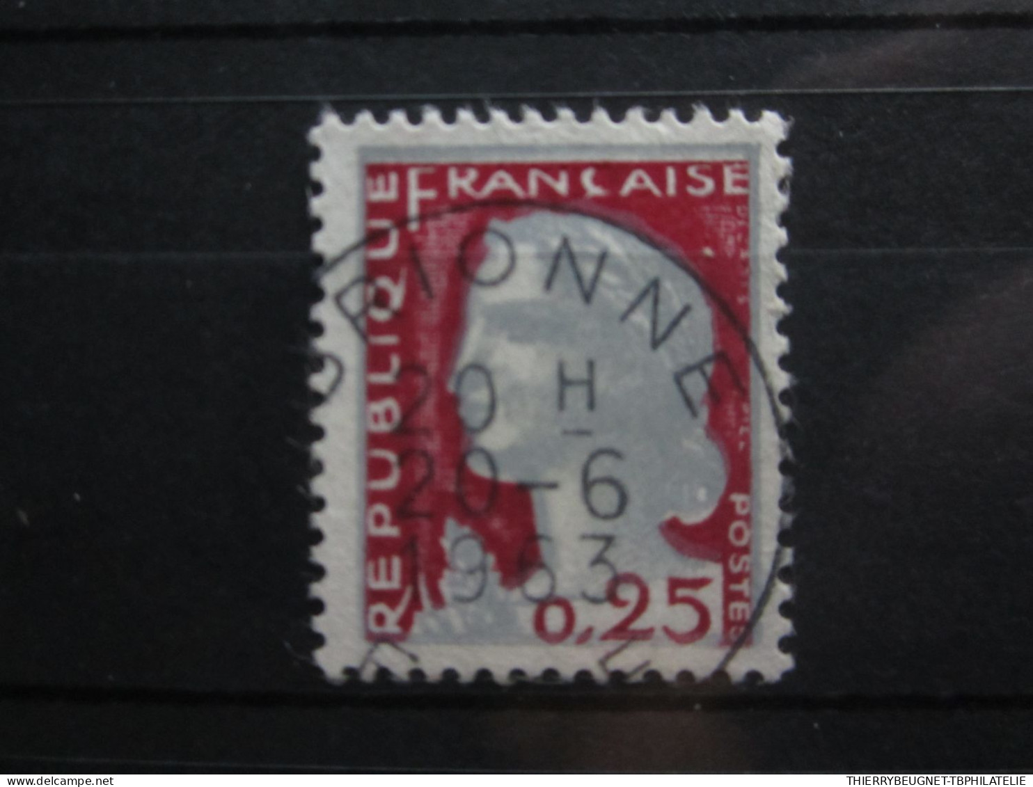 BEAU TIMBRE DE FRANCE N° 1263 - OBLITERATION BRIONNE - 1960 Marianne Of Decaris