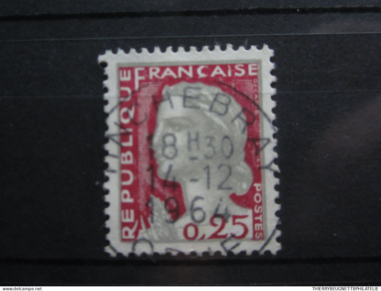 BEAU TIMBRE DE FRANCE N° 1263 - OBLITERATION TINCHEBRAY - 1960 Marianne (Decaris)