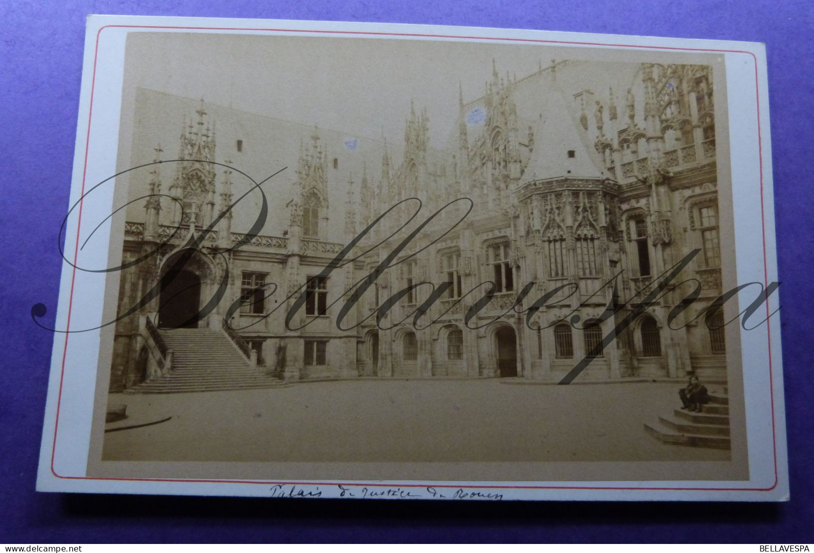 C.D.V. -Photo-Carte De Visite Studio Atelier E Rouen Palais De Justice    Formaat XL - Ancianas (antes De 1900)