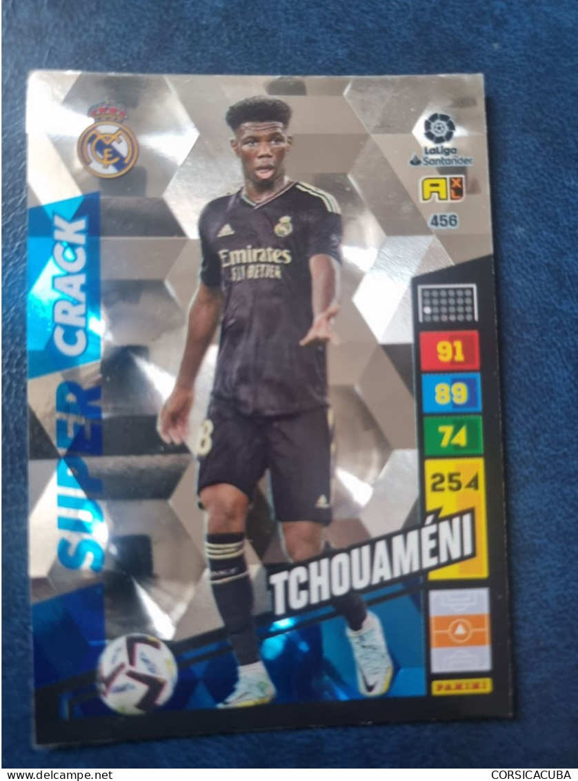 CARTE  FOOT  PANINI  ADRENALYN  REAL  MADRID   2022/23  TCHOUAMENI   //  PARFAI ETAT  //  1er  CHOIX  // - Trading Cards