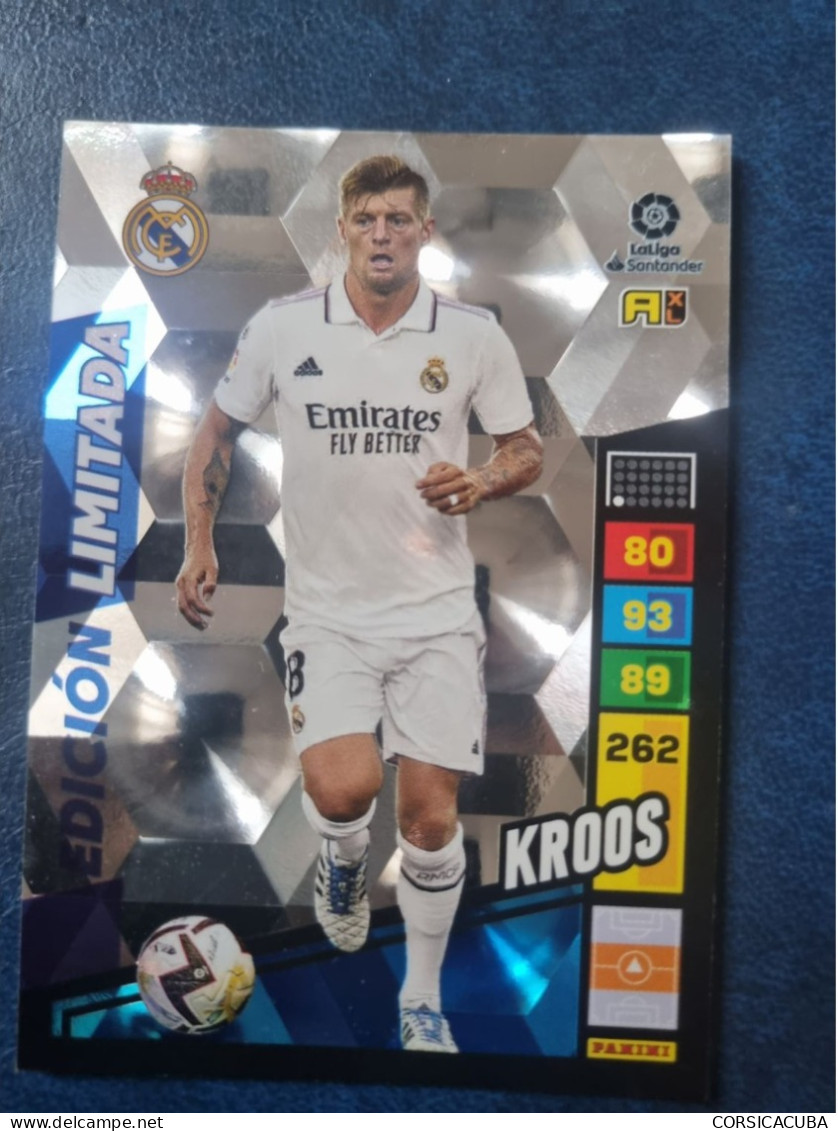 CARTE  FOOT  PANINI  ADRENALYN  REAL  MADRID   2022/23  KROOS   //  PARFAI ETAT  //  1er  CHOIX  // Edicion Limitada - Trading Cards