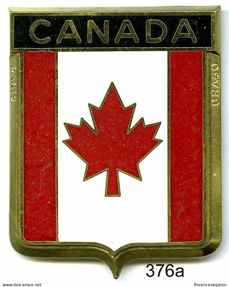 CAL376a - PLAQUE CALANDRE AUTO - CANADA - Placas Esmaltadas (desde 1961)