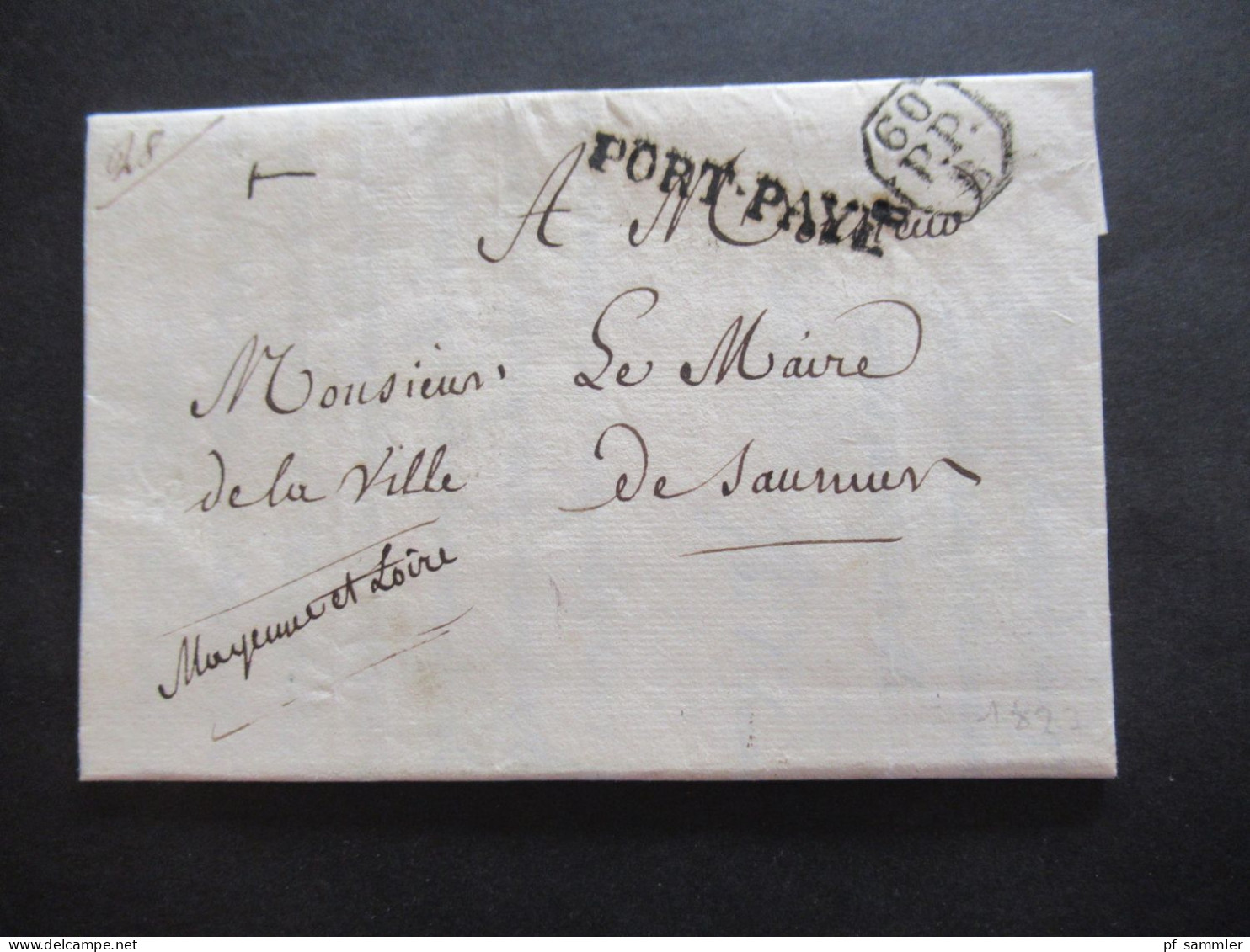 Frankreich Vorphila Paris 1820er Jahre PP / port paye Stempel / Faltbriefe viele mit Inhalt insgesamt 15 Stück!