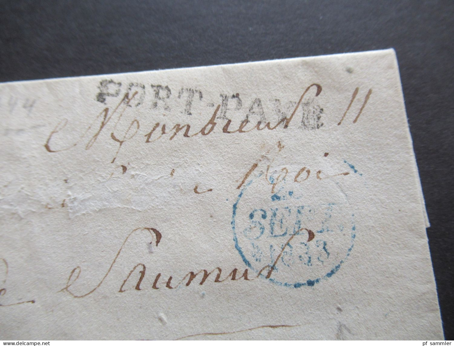 Frankreich Vorphila Paris 1820er Jahre PP / port paye Stempel / Faltbriefe viele mit Inhalt insgesamt 15 Stück!