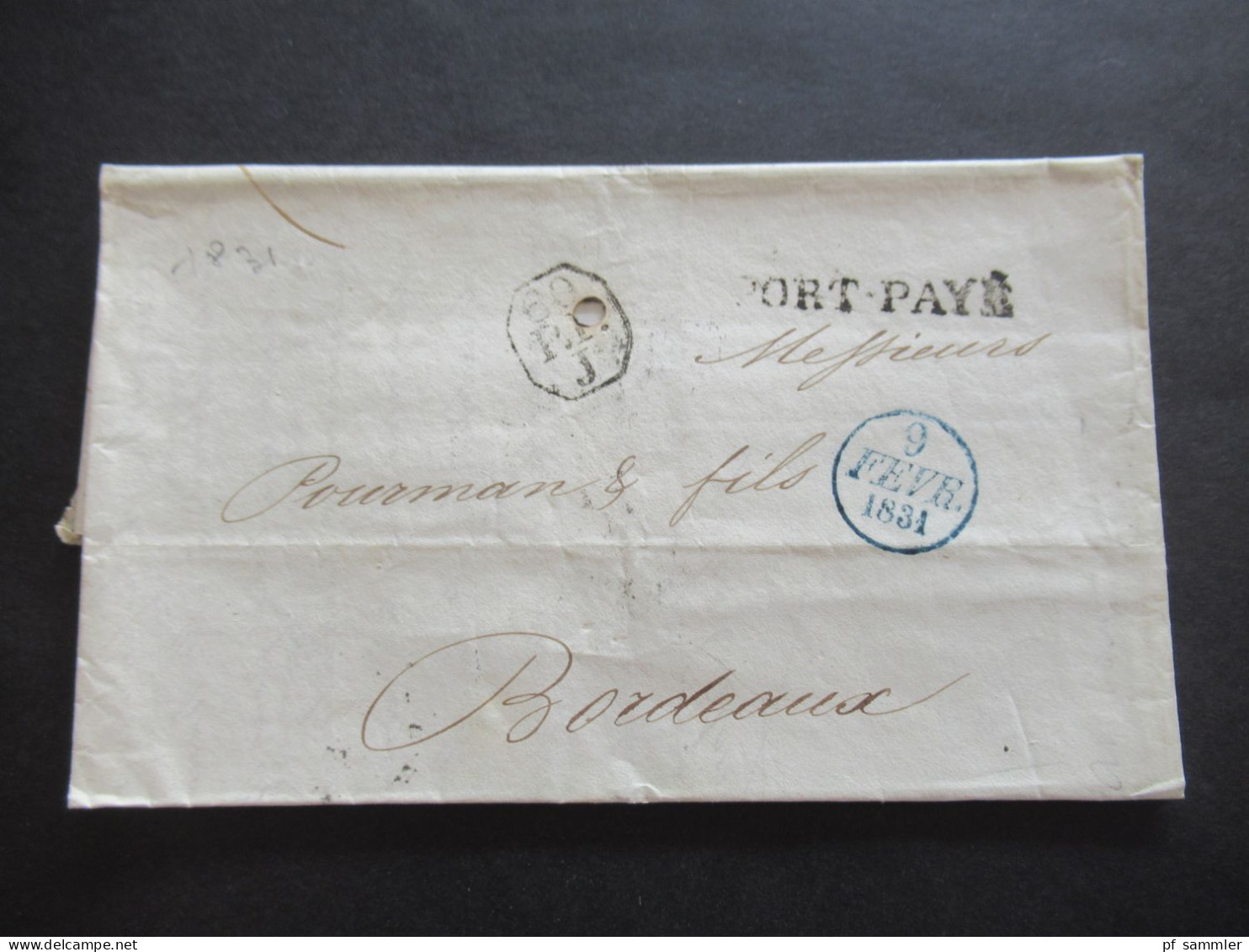 Frankreich Vorphila Paris 1820er Jahre PP / port paye Stempel / Faltbriefe viele mit Inhalt insgesamt 15 Stück!