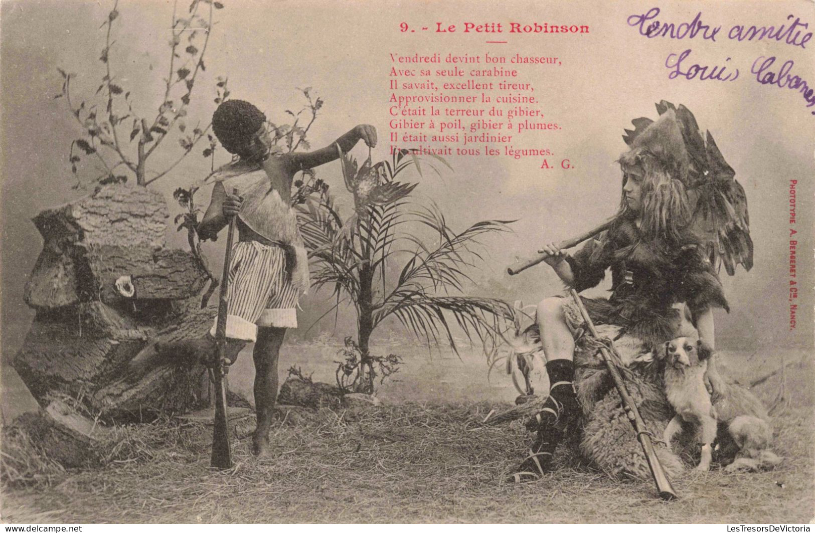 CONTES ET LEGENDES - Le Petit Robinson - Enfant Sauvage - Carte Postale Ancienne - Fairy Tales, Popular Stories & Legends