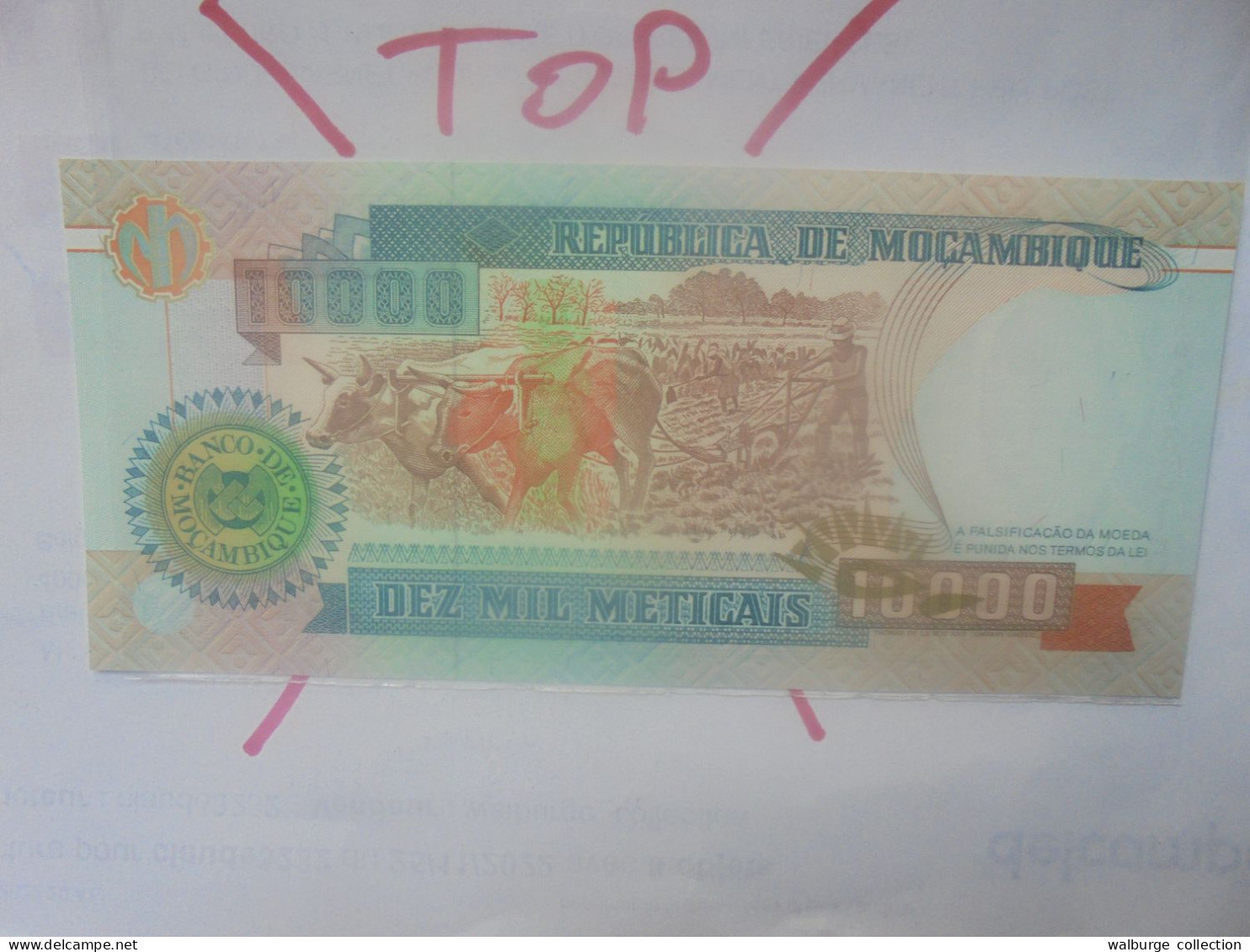 MOZAMBIQUE 10.000 METICAIS 1991 Neuf (B.30) - Mozambique