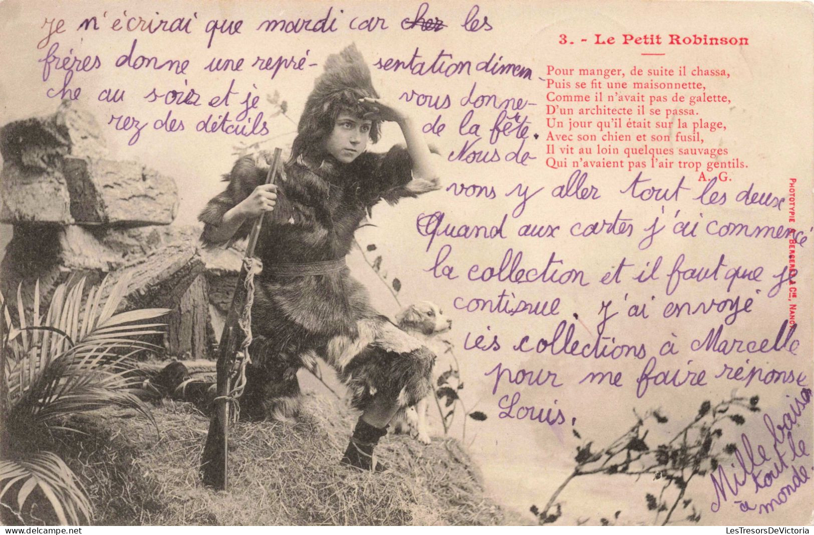 CONTE ET LEGENDE - Le Petit Robinson - Enfant Sauvage - Carte Postale Ancienne - Fotografie