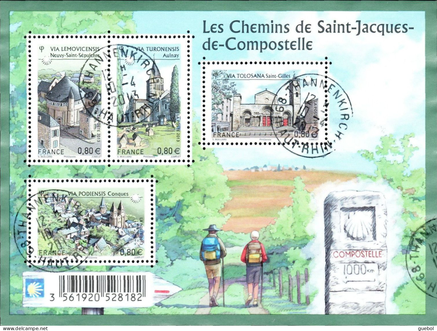 France Oblitération Cachet à Date BF N° F 4725 - Les Chemins De Saint Jacques De Compostelle - Oblitérés
