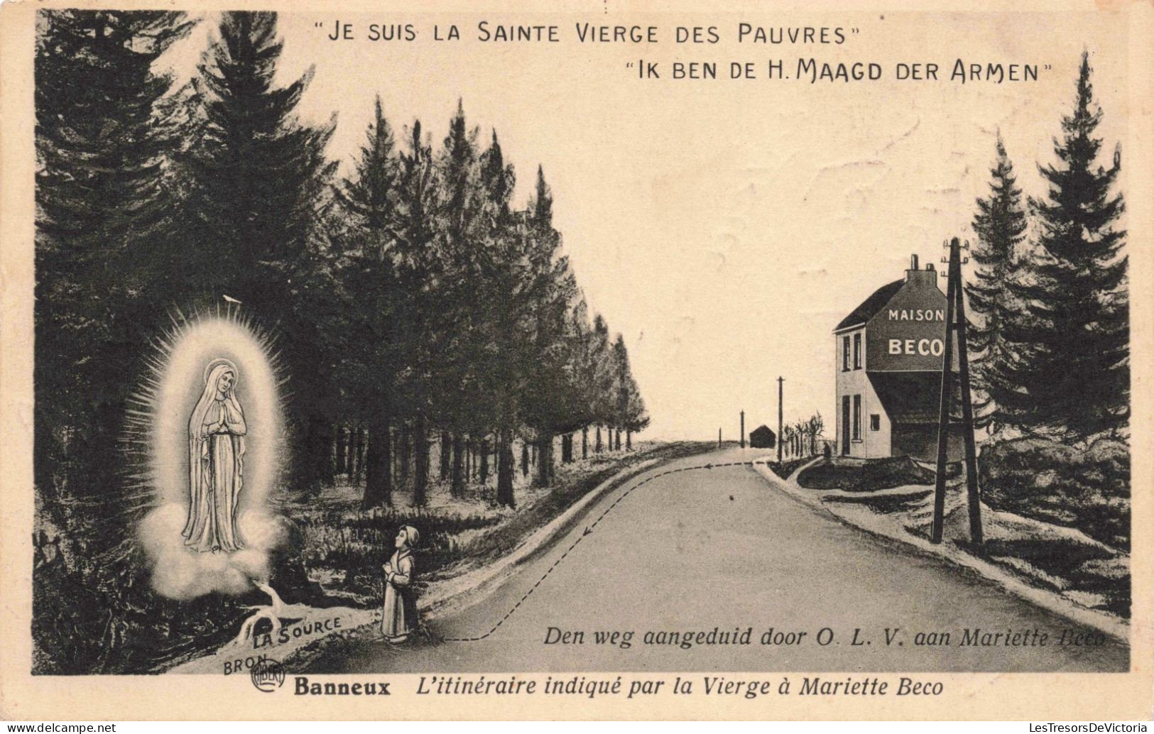 BELGIQUE - Banneux - L'itinéraire Indiqué Par La Vierge à Mariette Beco - Carte Postale Ancienne - Sprimont