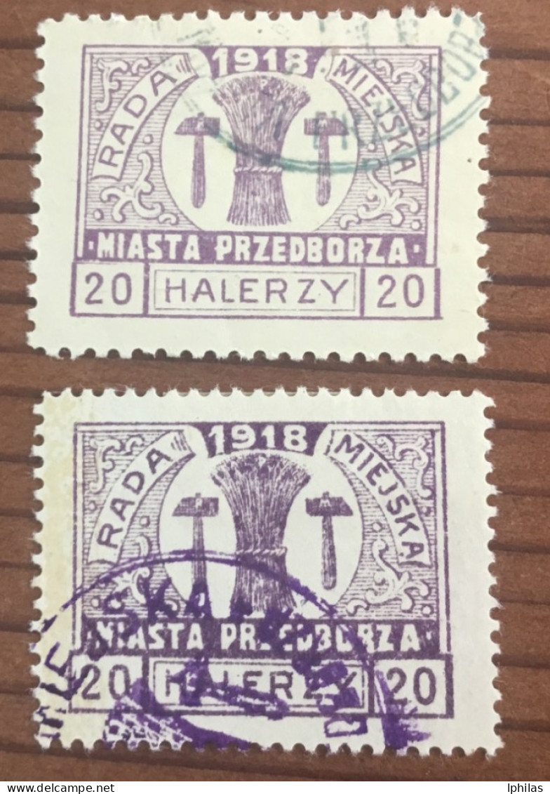Polen Lokal 1918 Przedbórz Gestempelt - Usati