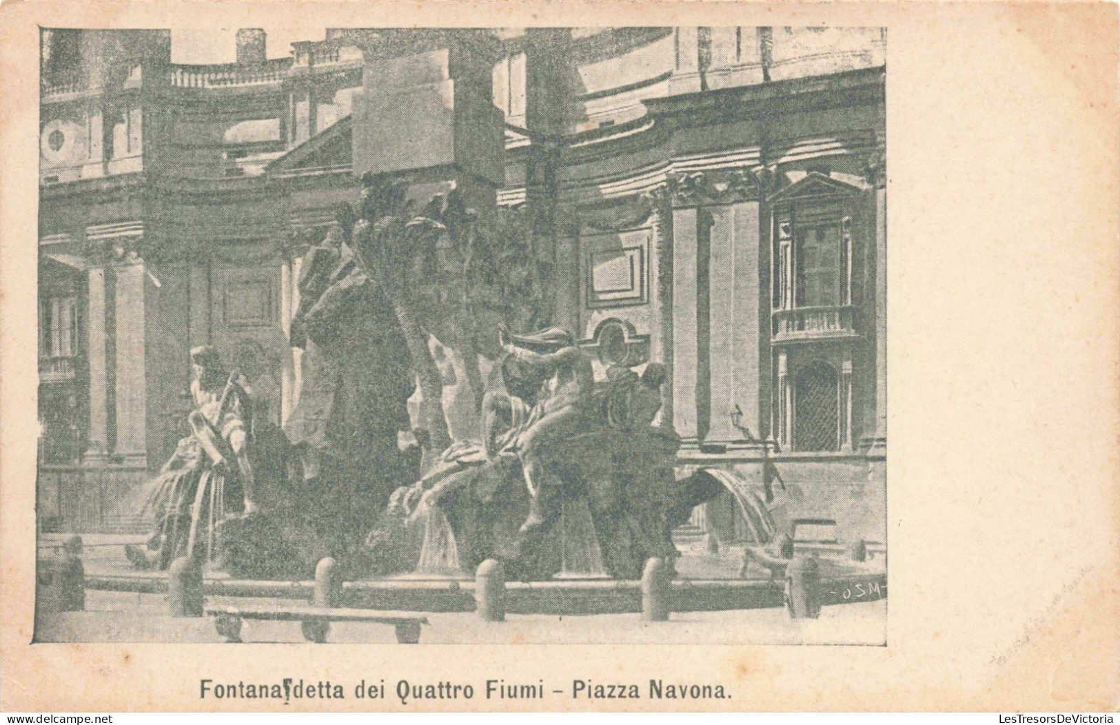 ITALIE - Roma - Fontana Detta Dei Quattro Fiumi - Piazza Navona - Carte Postale Ancienne - Lugares Y Plazas
