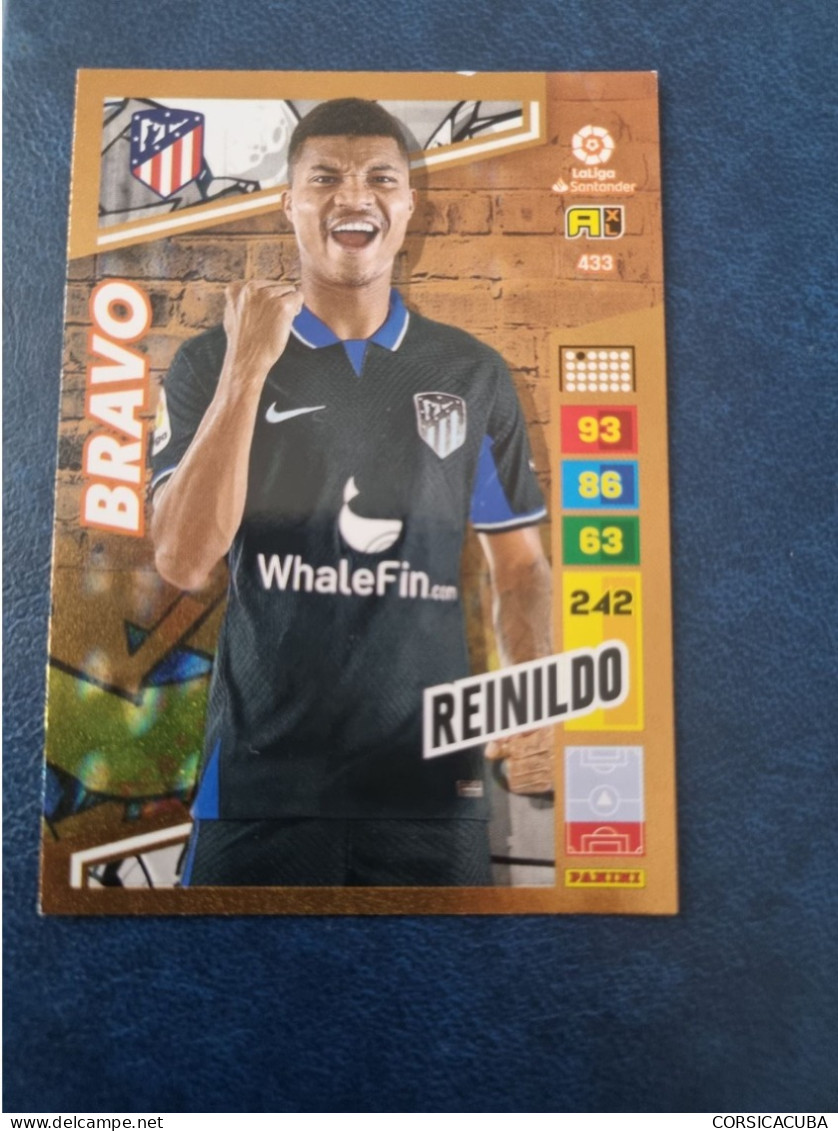 CARTE  FOOT  PANINI  ADRENALYN   ATLETICO  MADRID     2022/23   REINILDO    //  PARFAI ETAT  //  1er  CHOIX  // - Trading Cards