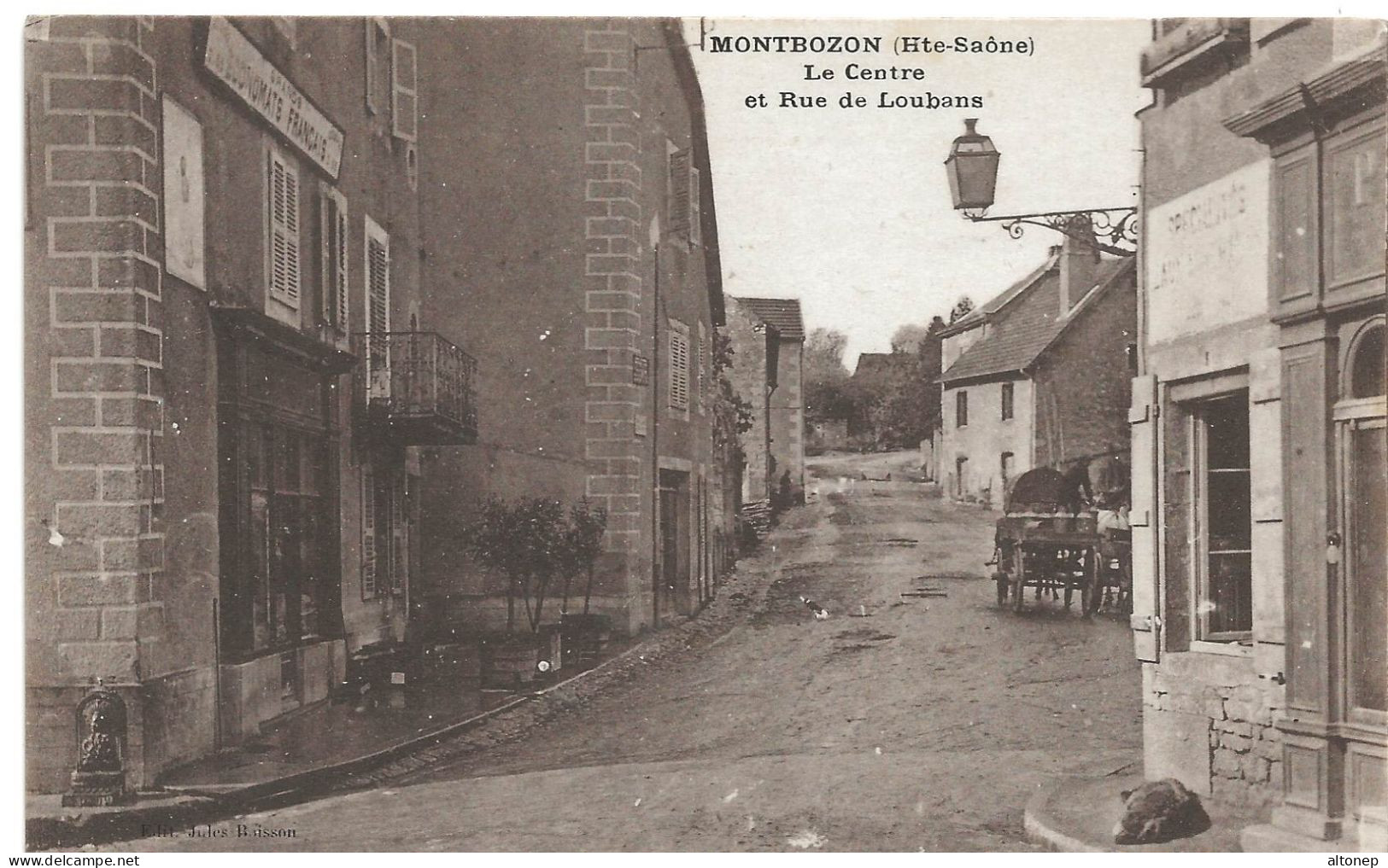 Montbozon : Le Centre Et La Rue De Louhans (Editeur Jules Boisson - A. Breger Frères, Paris) - Montbozon