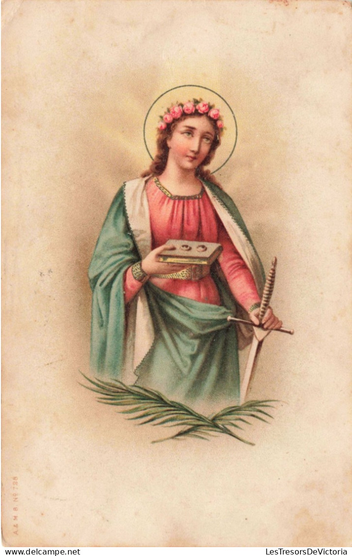 RELIGION - Christianisme - Tableau - Sainte - Carte Postale Ancienne - Gemälde, Glasmalereien & Statuen