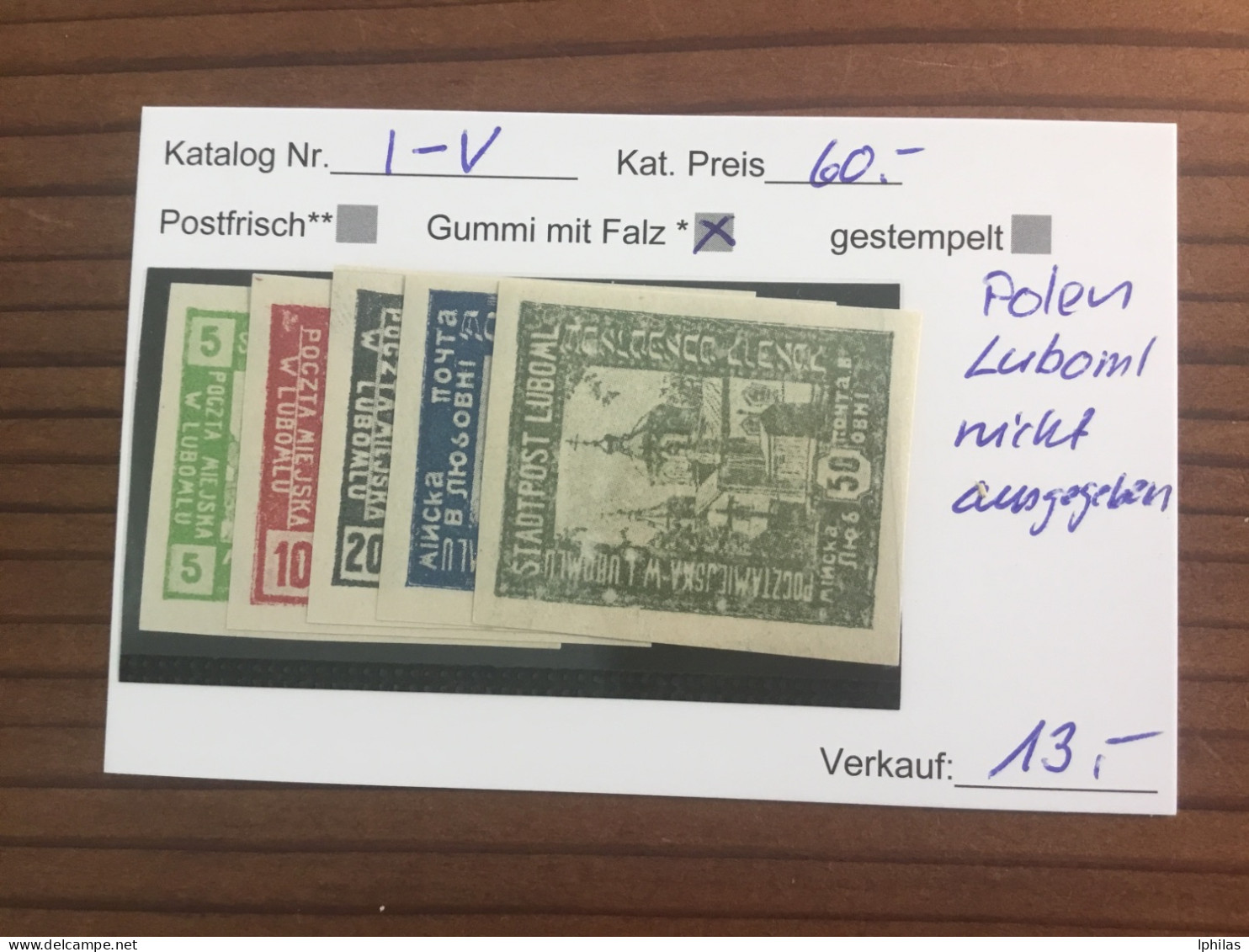 Polen Lokal Luboml Nicht Ausgegeben  1918MH* - Unused Stamps