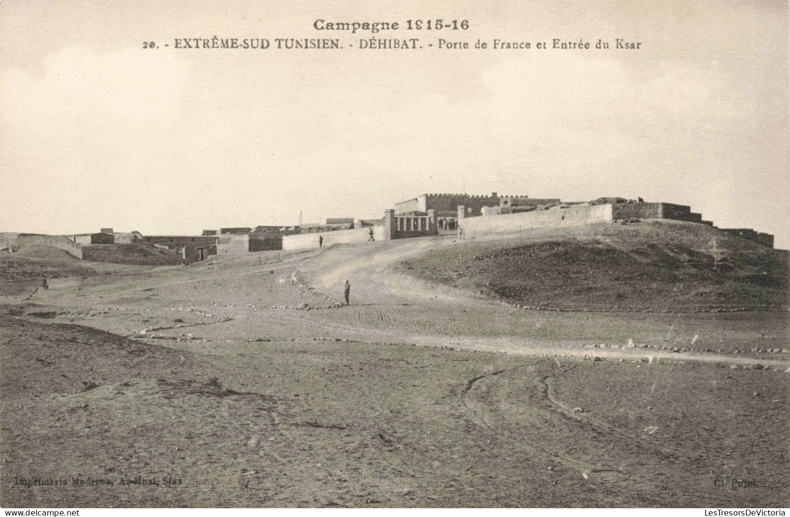 TUNISIE - Déhibat - Porte De France Et Entrée Du Ksar - Carte Postale Ancienne - Tunisie