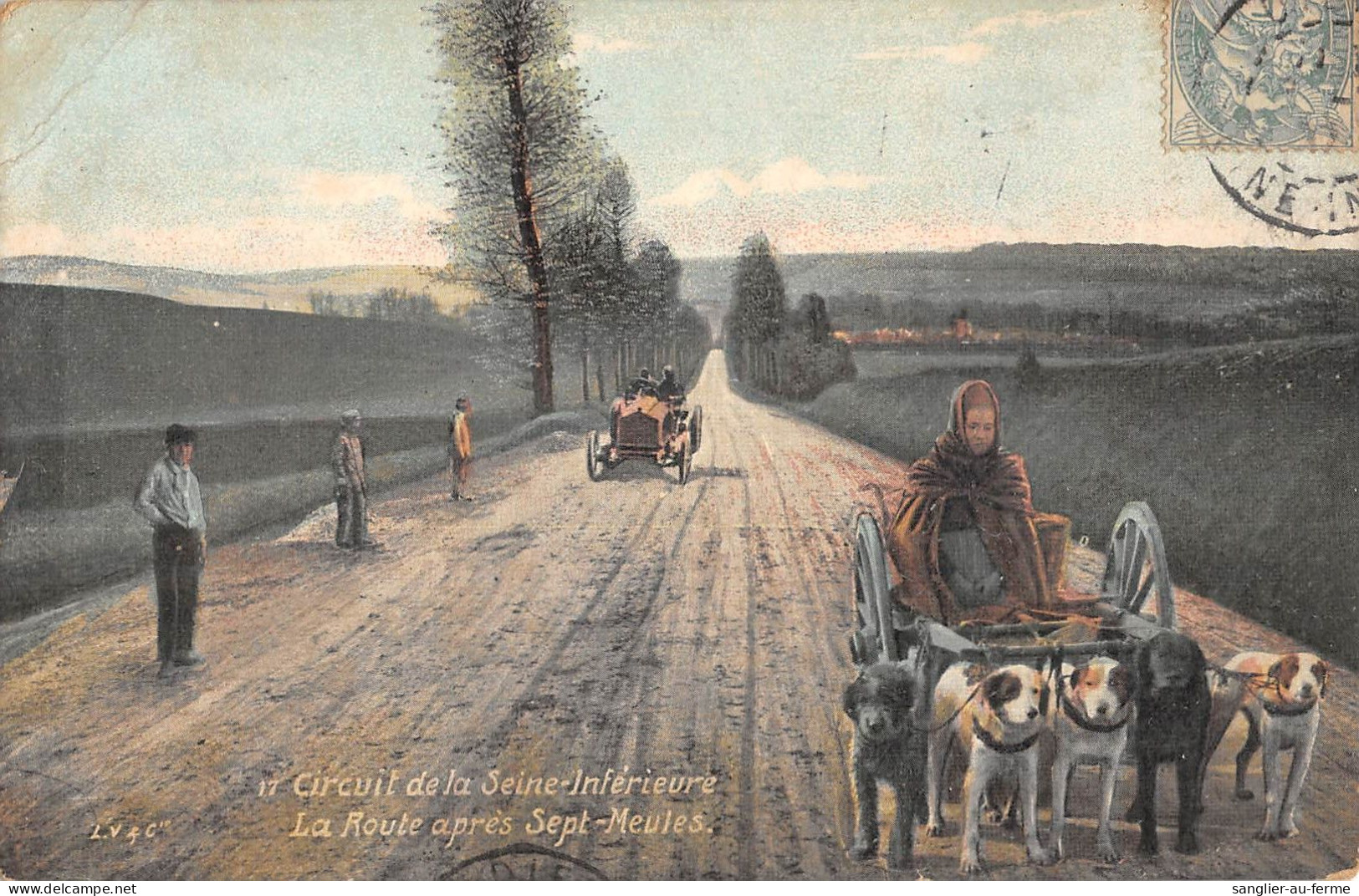 CPA 76 CIRCUITE DE LA SEINE INFERIEURE / LA ROUTE APRES SEPT MEULE / ATTELAGE A CHIEN - Sonstige & Ohne Zuordnung