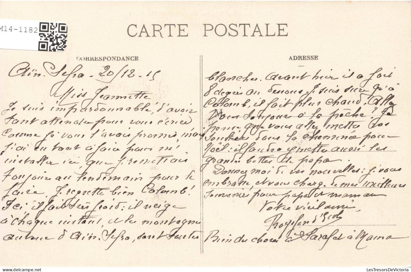 ALGÉRIE - Aïn Sefra - Vu De L’hôpital Militaire - Carte Postale Ancienne - Sonstige & Ohne Zuordnung