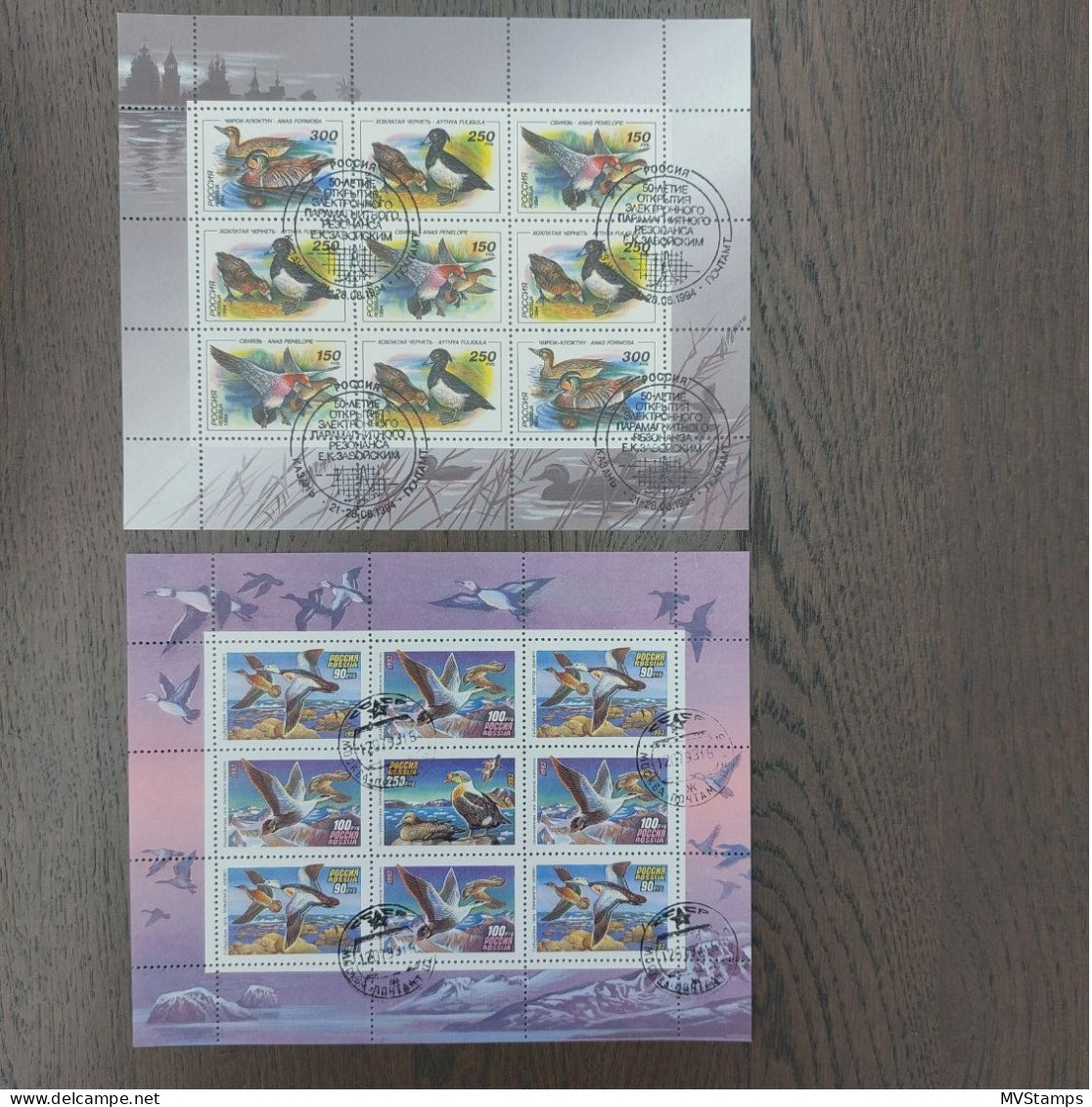 Russia 1993/4 Sheets Ducks (Michel 320/22 + 389/91 Klb) Used - Oblitérés