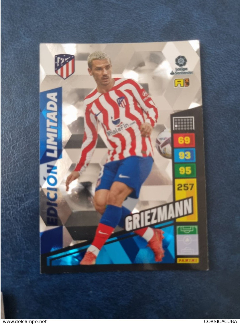 CARTE  FOOT PANINI  ADRENALYN   ATLETICO  MADRID  2022/23  GRIEZMANN //  PARFAI ETAT  //  1er  CHOIX // Edicion Limitada - Trading Cards