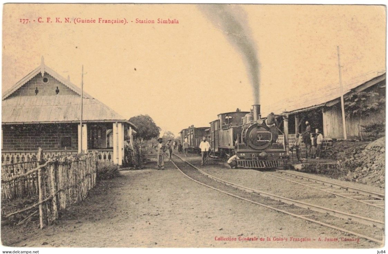 Afrique Occidentale - Guinée Française - Station Simbaïa - Carte Postale Vierge - Guinée Française