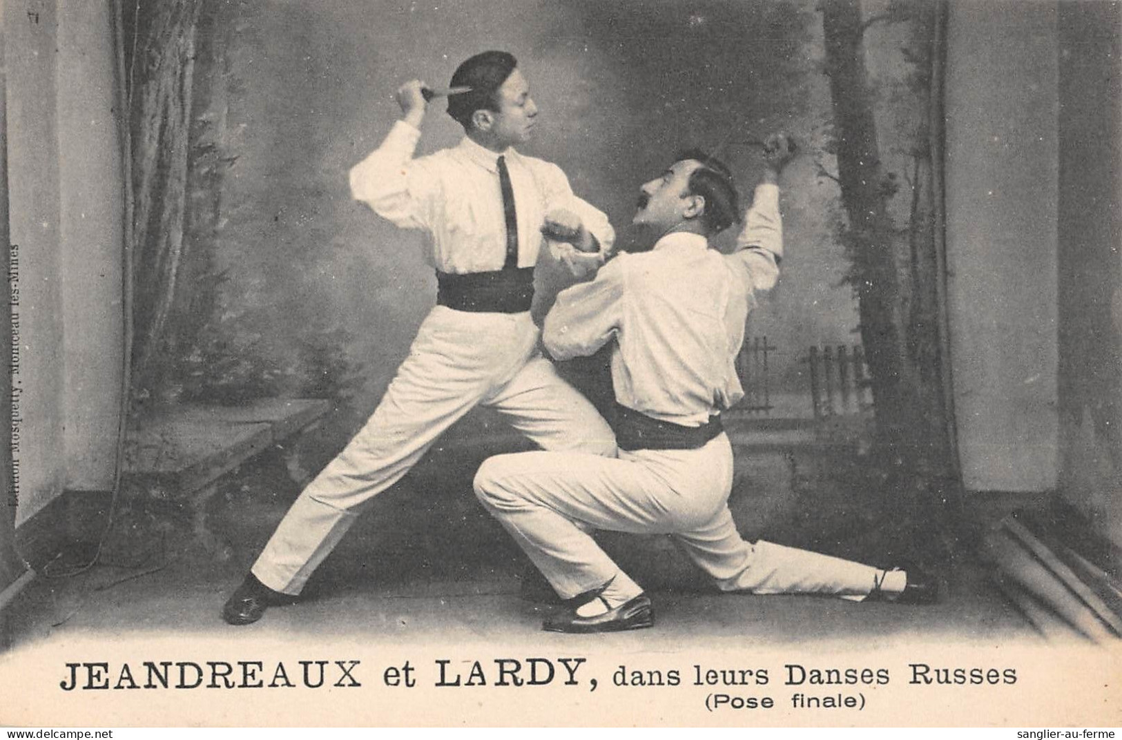 CPA CELEBRITES / JEANDREAUX ET LARDY DANS LEURS DANSES RUSSES / POSE FINALE / CPA RARE - Andere & Zonder Classificatie