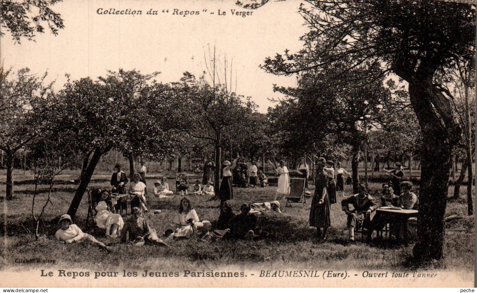 N°112956 -cpa Beaumesnil -le Repos Pour Les Jeunes Parisiennes -le Verger- - Beaumesnil