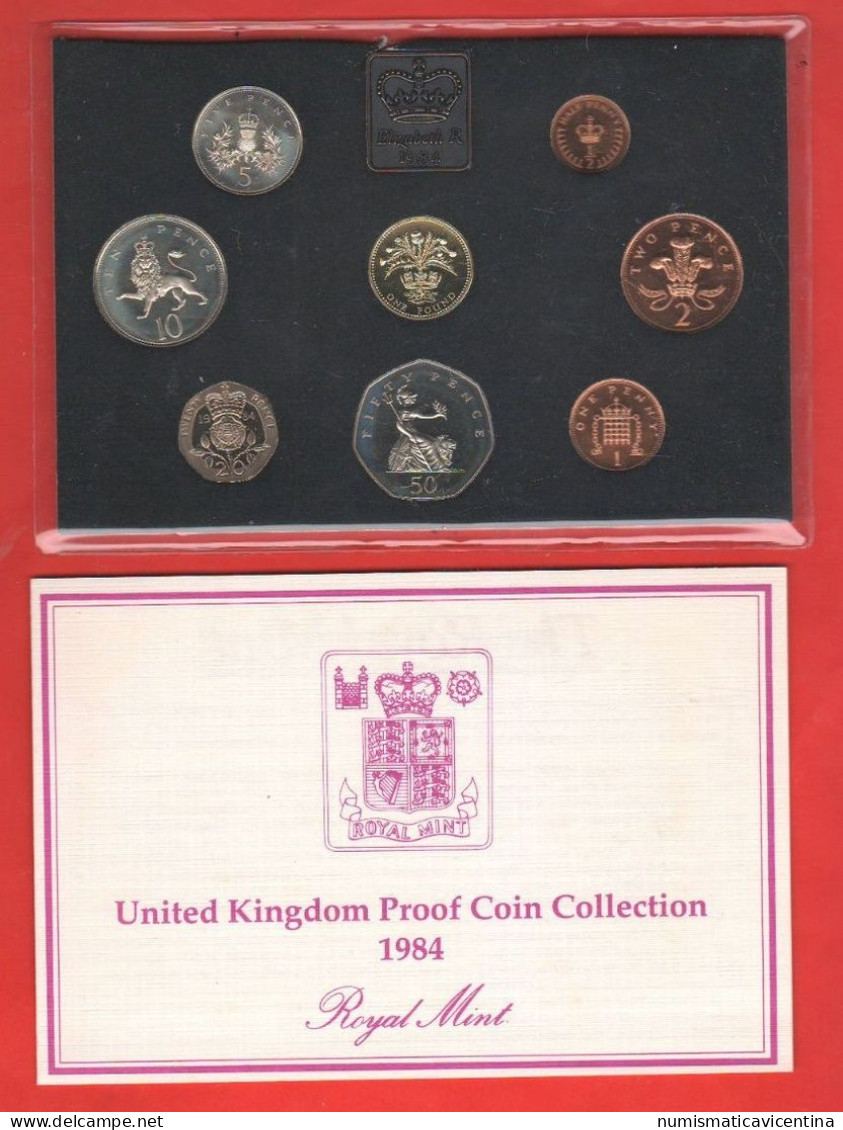 UK 1984 Great Britain Proof Coin Collection Angleterre Gran Bretagna - Mint Sets & Proof Sets