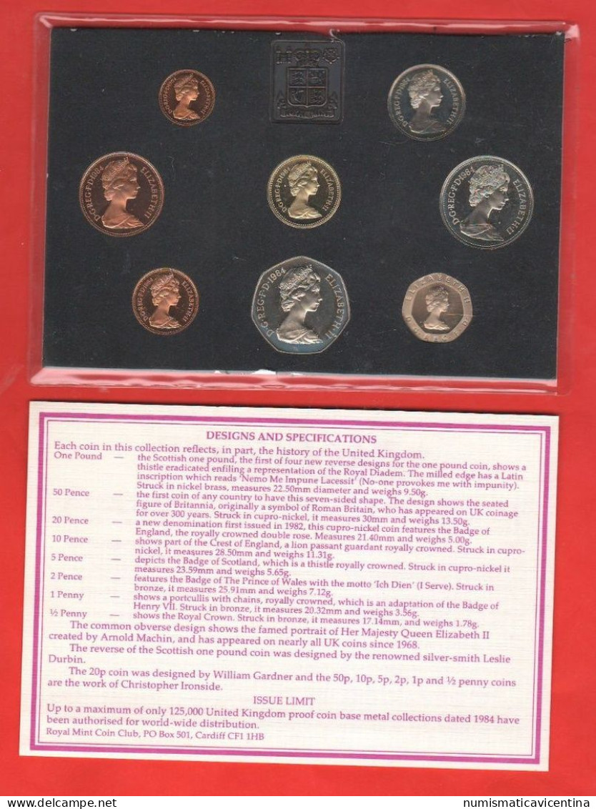 UK 1984 Great Britain Proof Coin Collection Angleterre Gran Bretagna - Mint Sets & Proof Sets