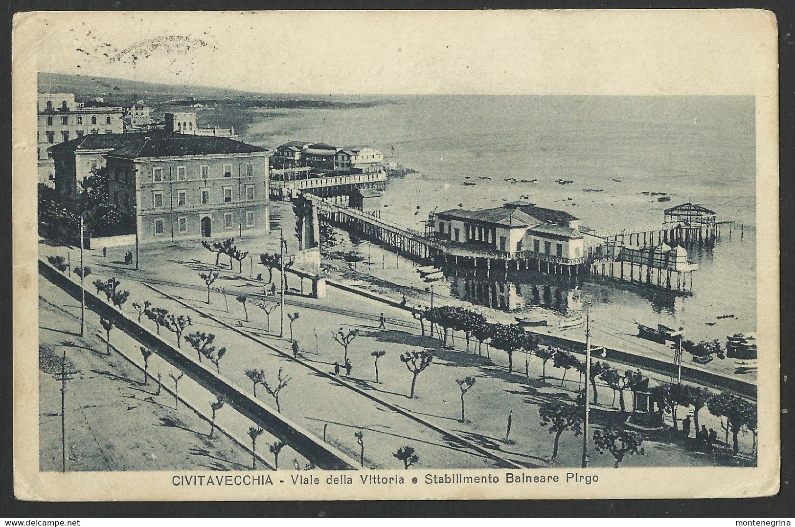 Italy - CIVITAVECCHIA - Stabilimento Balneare "Pirgo" - Ed. Piviale Pierina -1931 Old Postcard(see Sales Conditions)9259 - Civitavecchia