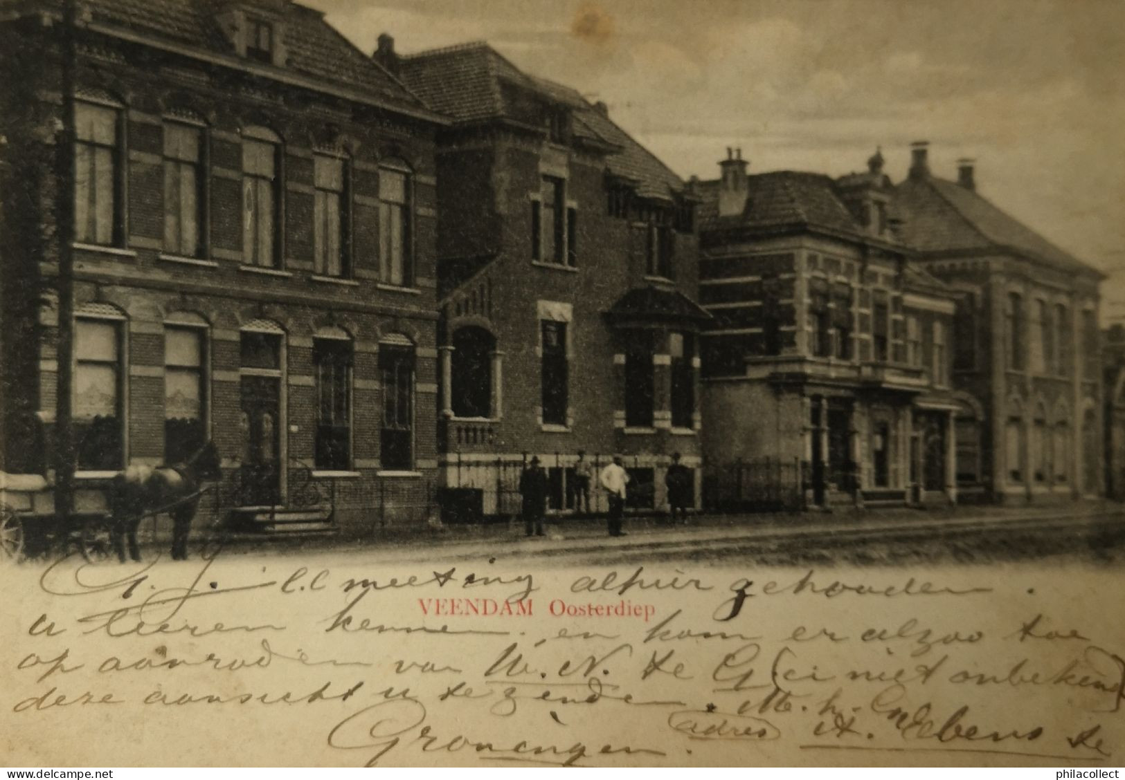 Veendam (Grn.)  Oosterdiep 1903 Vlekkig - Veendam