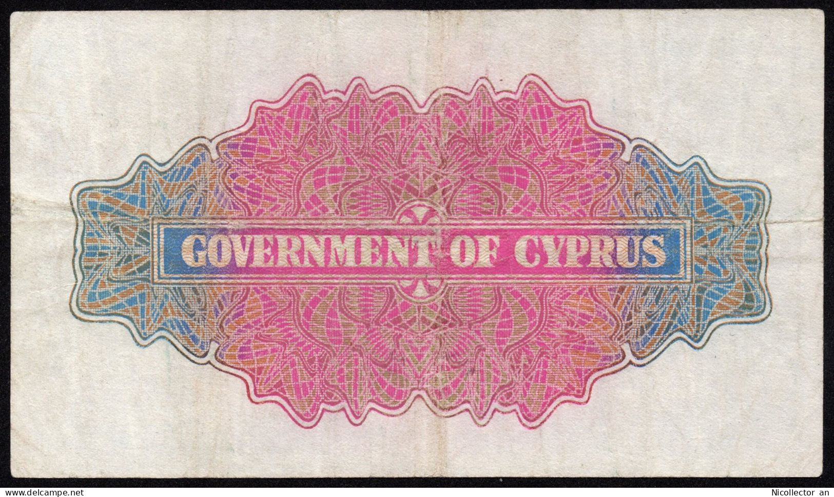 Cyprus 5 Shillings 1952 AVF Rare Banknote - Cyprus